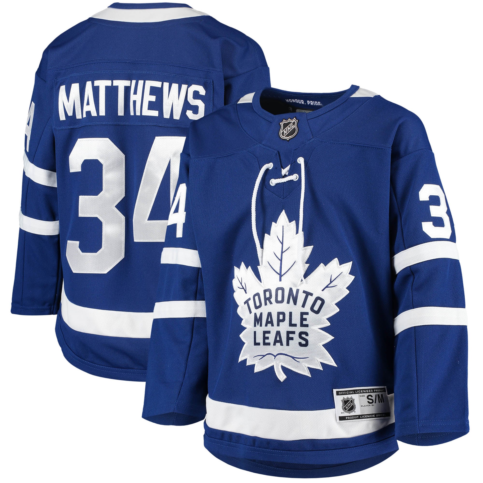 Auston Matthews Toronto Maple Leafs Youth Alternate Premier Player Jersey - Black/Blue