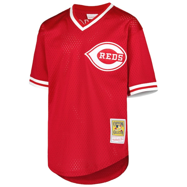 Barry Larkin Cincinnati Reds Youth Cooperstown Collection Mesh Batting Practice Jersey - Red