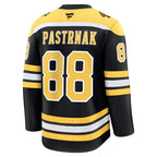 David Pastrnak Boston Bruins  Home Premium Jersey - Black/White