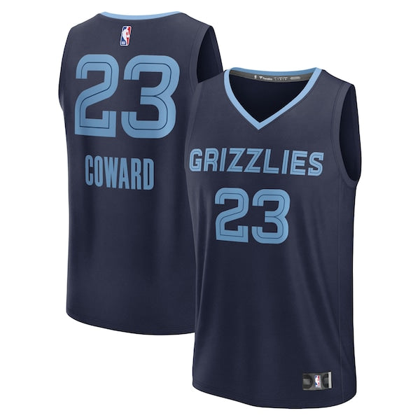 Cedric Coward Memphis Grizzlies  Youth 2025 NBA Draft First Round Pick Fast Break Replica Jersey - Icon Edition - Navy