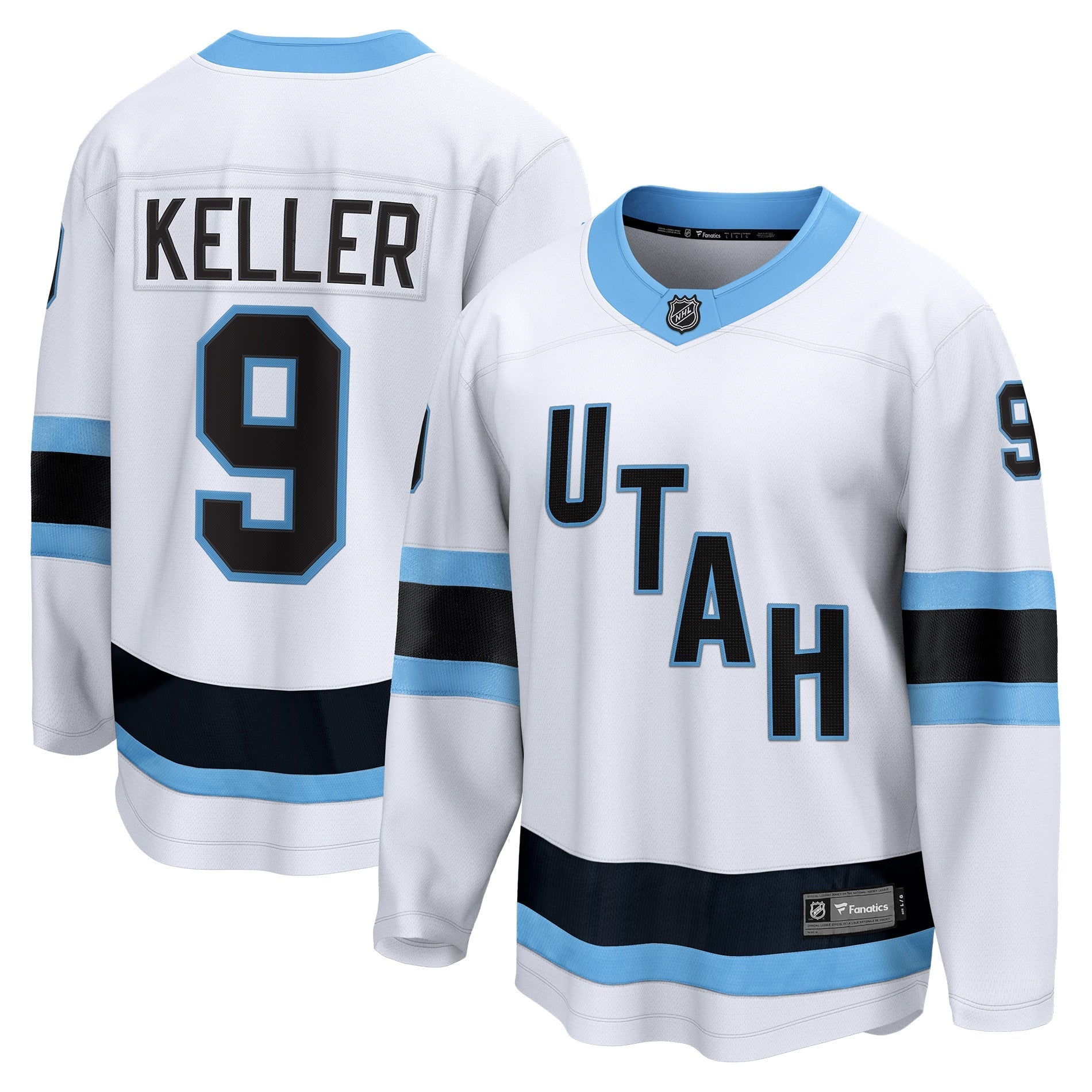 Clayton Keller Utah Hockey Club  Breakaway Player Jersey - Black/White
