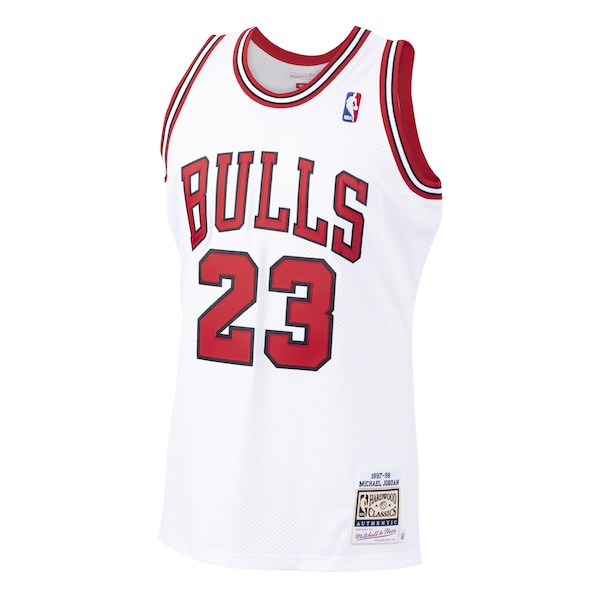 Michael Jordan Chicago Bulls 1997/98 Hardwood Classics Authentic Jersey - White/Black/Scarlet