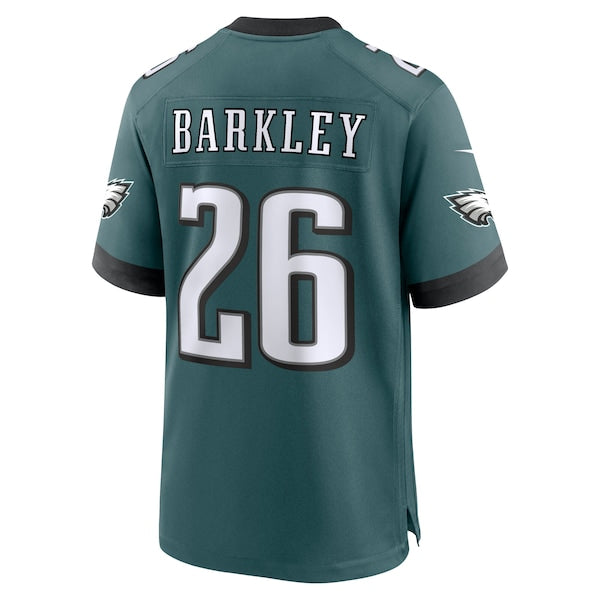 Saquon Barkley Philadelphia Eagles Nike Super Bowl LIX Game Player Jersey - Midnight Green