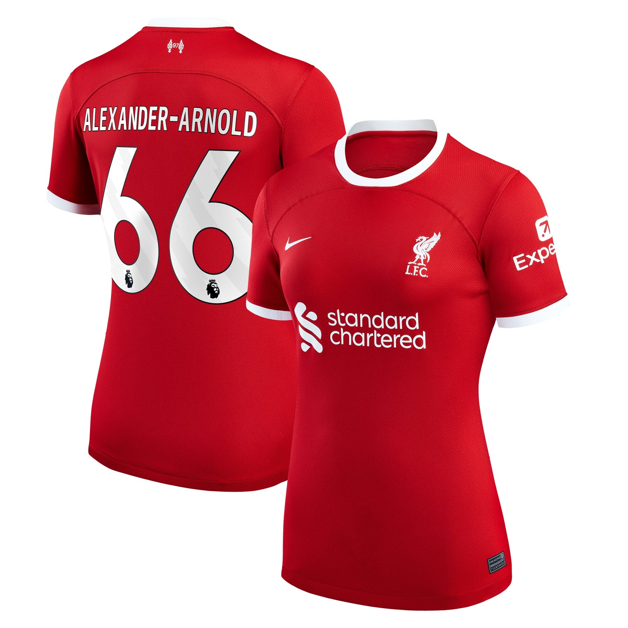 Trent Alexander-Arnold Liverpool Nike Women's 2023/24 Away Replica Player Jersey - White/Red