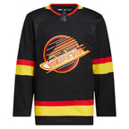 Vancouver Canucks adidas Men's Retro Primegreen Authentic Blank Jersey - Black