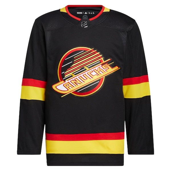 Vancouver Canucks adidas Men's Retro Primegreen Authentic Blank Jersey - Black