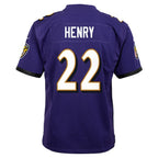 Derrick Henry Baltimore Ravens Nike Youth Team Player Game Jersey - Purple