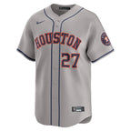 Jose Altuve Houston Astros Nike Road Limited Player Jersey - Gray/Orange/White