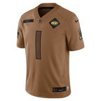 Ahmad Sauce Gardner New York Jets Nike 2023 Salute To Service Limited Jersey - Brown