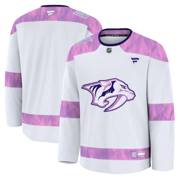 Nashville Predators  2024 Hockey Fights Cancer Practice Jersey - White
