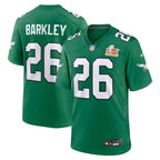 Saquon Barkley Philadelphia Eagles Nike Super Bowl LIX 2nd Alternate Game Jersey - Kelly Green