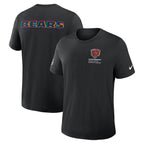 Chicago Bears Nike Tall 2025 NFL Crucial Catch Tri-Blend Dri-FIT T-Shirt - Black