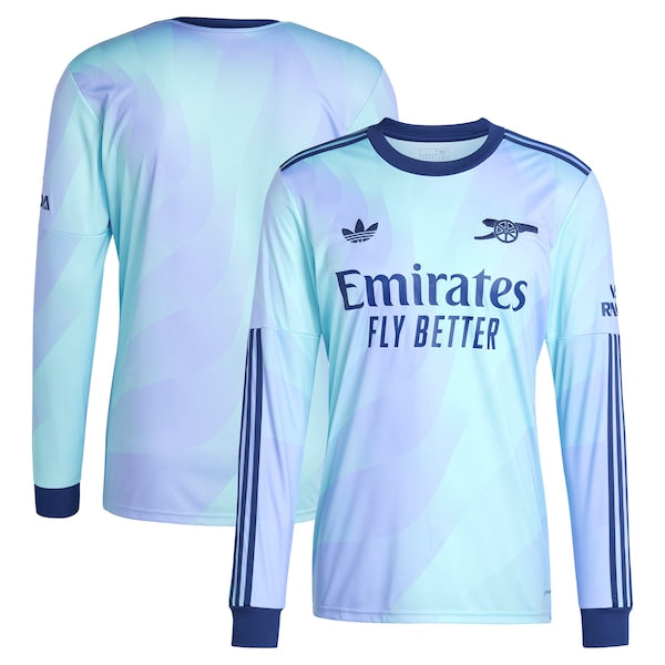 Arsenal adidas Originals 2024/25 Third Replica Long Sleeve Jersey - Aqua