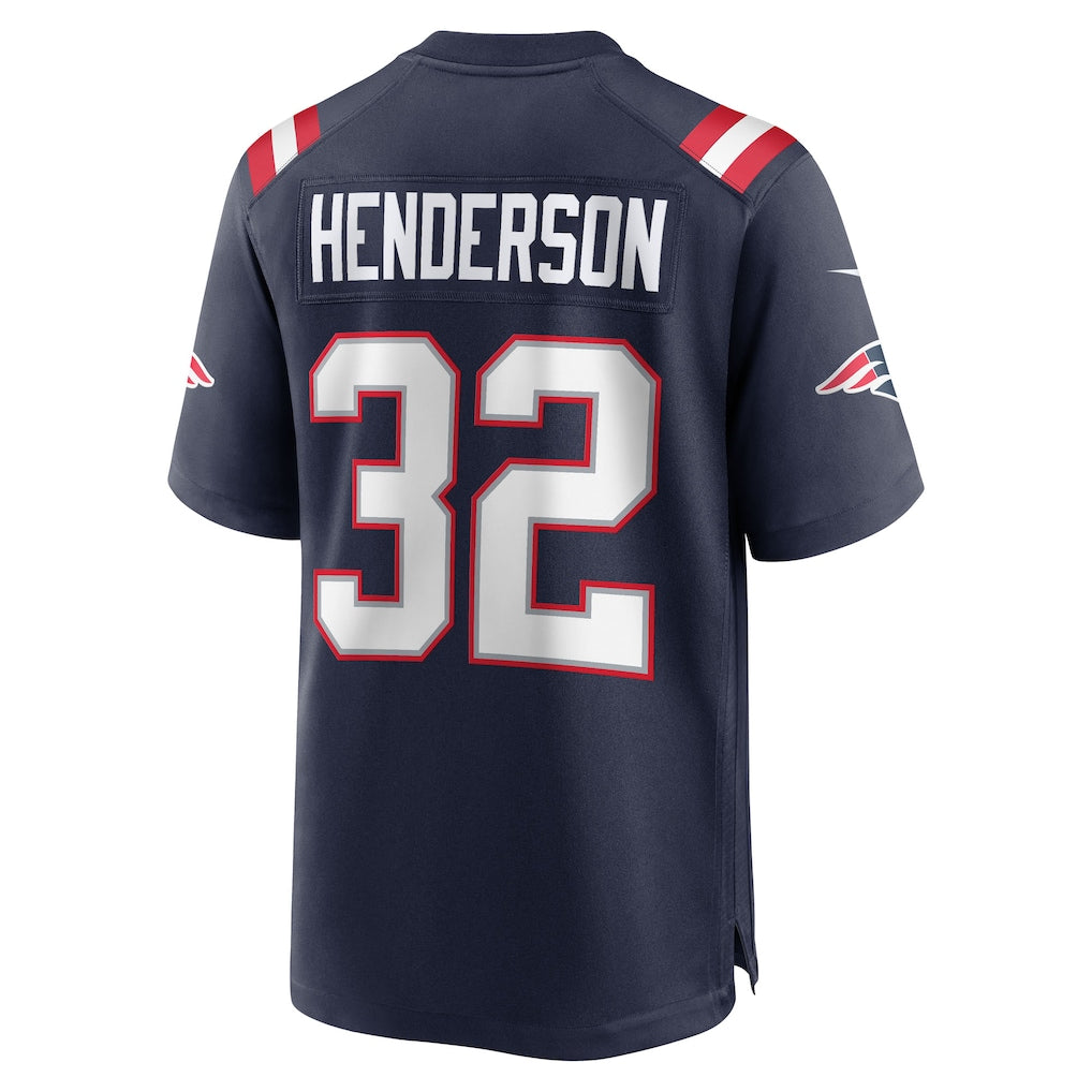 TreVeyon Henderson New England Patriots Nike 2025 NFL Draft Game Jersey - Navy