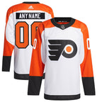 Philadelphia Flyers adidas  Away  Primegreen Authentic Custom Jersey - White