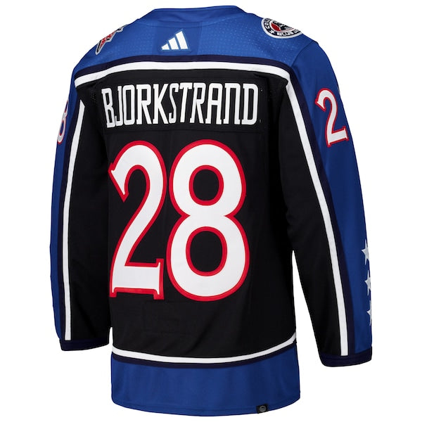 Oliver Bjorkstrand Columbus Blue Jackets adidas Reverse Retro 2.0 Authentic Player Jersey - Black