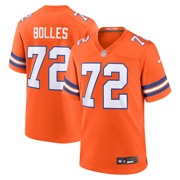 Garrett Bolles Denver Broncos Nike Mile High Collection 1977 Throwback Player Game Jersey - Orange