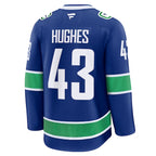 Quinn Hughes Vancouver Canucks  Home Premium Jersey - Blue