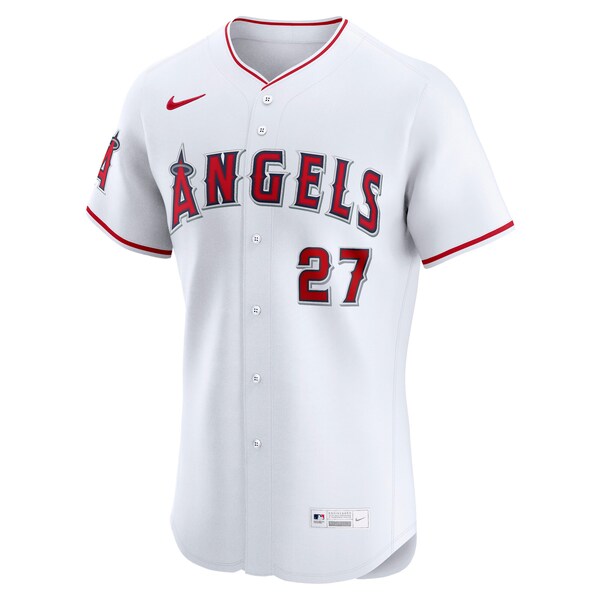 Mike Trout Los Angeles Angels Nike Home ElitePlayer  Jersey - White/Red