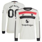 Manchester United adidas Originals  2024/25 Third Custom Authentic Long Sleeve Jersey - Cream