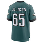 Lane Johnson Philadelphia Eagles Nike Team Game Jersey - Midnight Green