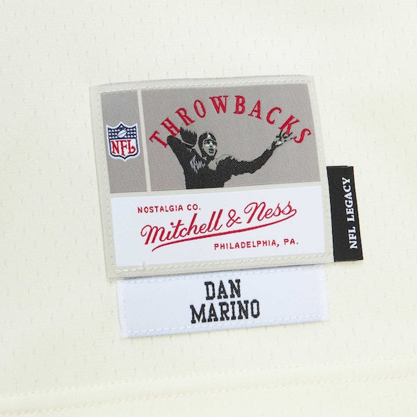 Dan Marino Miami Dolphins Chainstitch Legacy Jersey - Cream