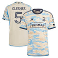 Jakob Glesnes Philadelphia Union adidas 2024 For Philly Authentic Jersey - Tan