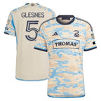 Jakob Glesnes Philadelphia Union adidas 2024 For Philly Authentic Jersey - Tan