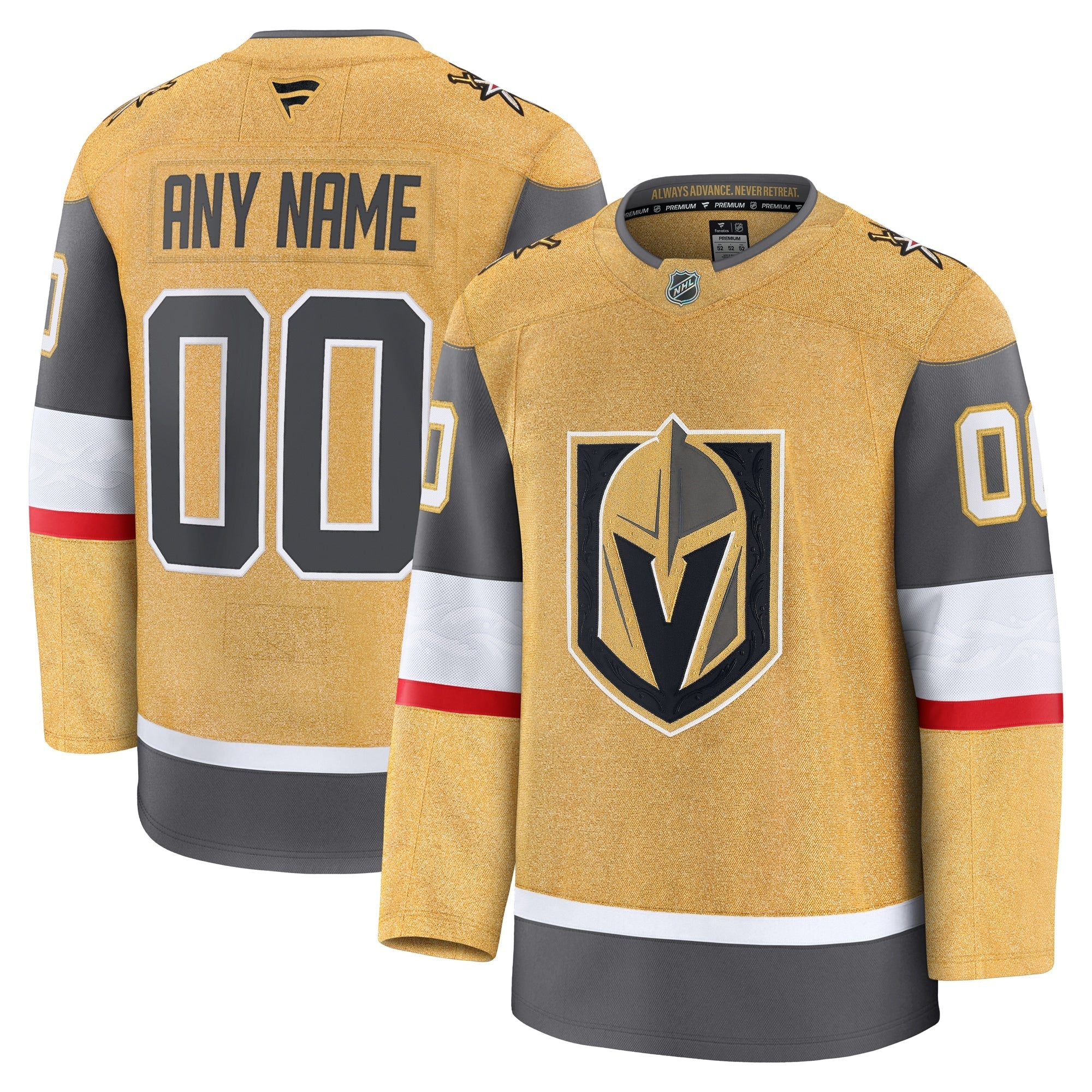 Vegas Golden Knights  Away Premium Custom Jersey - White/Gold/Gray