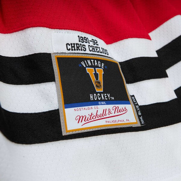 Chris Chelios Chicago Blackhawks Alternate Captain Patch 1991/92 Blue Line Player Jersey - Red