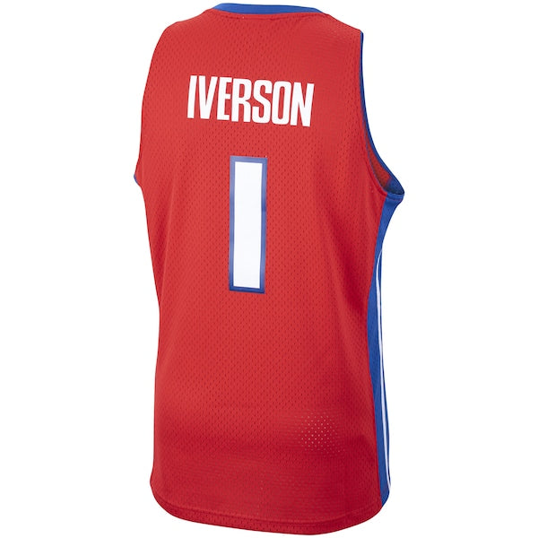 Allen Iverson Detroit Pistons  2008/09 Hardwood Classics Swingman Jersey - Red