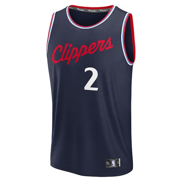 Kawhi Leonard LA Clippers  Fast Break Replica Player Jersey - Navy - Icon Edition
