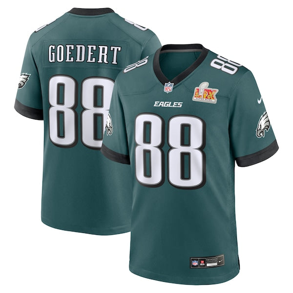 Dallas Goedert Philadelphia Eagles Nike Super Bowl LIX Game Player Jersey - Midnight Green
