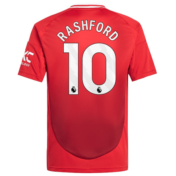 Marcus Rashford Manchester United adidas Youth 2024/25 Home Replica Player Jersey - Red