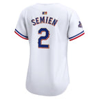 Marcus Semien Texas Rangers Nike Women's 2024 Gold Collection Limited Player Jersey – White