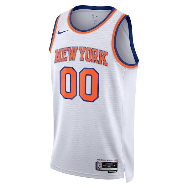 New York Knicks Nike Unisex Swingman Custom Jersey White - Association Edition/Blue