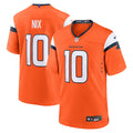 Bo Nix Denver Broncos Nike Youth Team Game Jersey - Orange