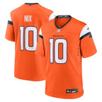 Bo Nix Denver Broncos Nike Youth Team Game Jersey - Orange
