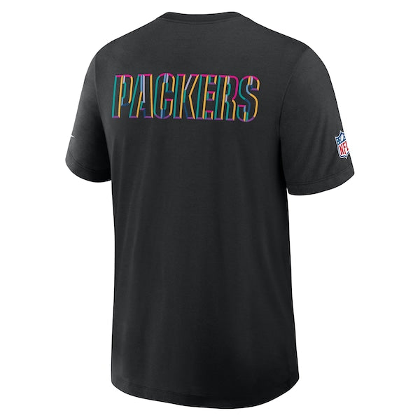 Green Bay Packers Nike 2025 NFL Crucial Catch Tri-Blend Dri-FIT T-Shirt - Black