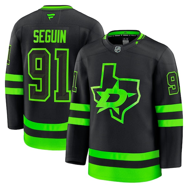 Tyler Seguin Dallas Stars  Alternate Premium Jersey - Black/Kelly Green