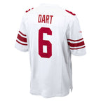 Jaxson Dart New York Giants Nike  Game Jersey - White/Royal/Red