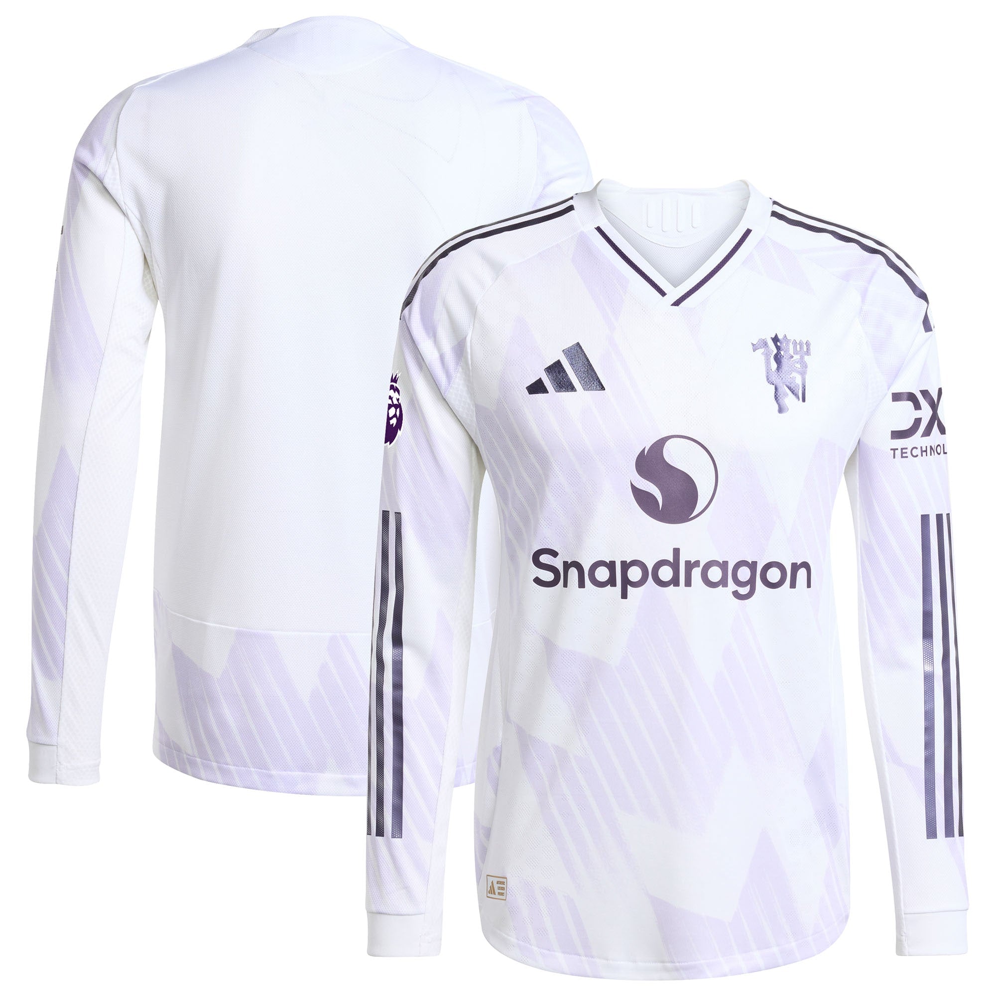 Manchester United adidas 2025/26 Third Authentic Long Sleeve Jersey - Black/Red/White
