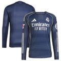 Los Merengues adidas 2025/26 Away Authentic Long Sleeve Jersey - Blue/White