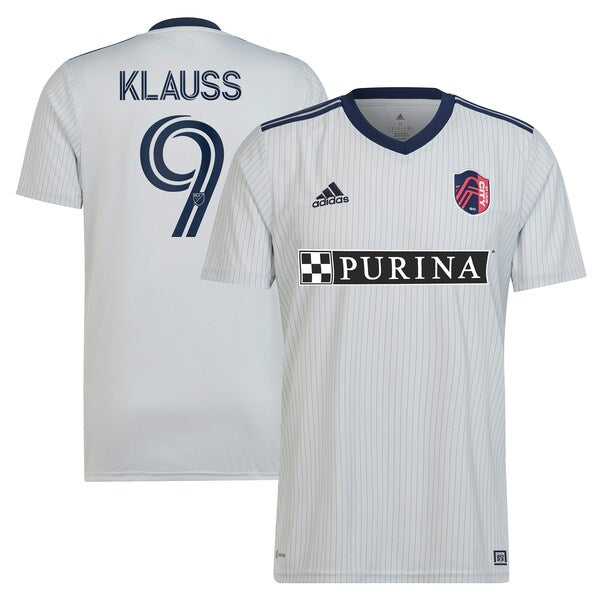 João Klauss St. Louis City SC adidas Youth 2024 The Spirit Kit Replica Jersey - Gray