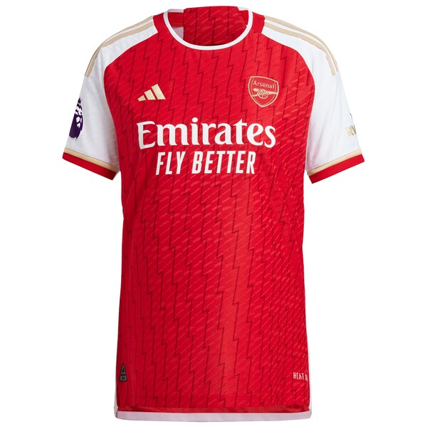 Arsenal adidas 2023/24 Home Authentic Custom Patch Jersey - Red