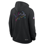 Detroit Lions Nike 2025 NFL Crucial Catch Sideline Standard Issue Dri-FIT Hoodie - Black