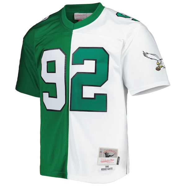 Reggie White Philadelphia Eagles 1990 Split Legacy Replica Jersey - Kelly Green/White