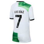 Luis Diaz Liverpool Nike Youth 2023/24 Away Replica Player Jersey - White