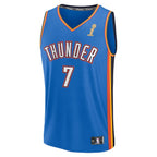 Chet Holmgren Oklahoma City Thunder  Youth 2025 NBA Finals Champions Fast Break Replica Player Jersey - Blue - Icon Edition