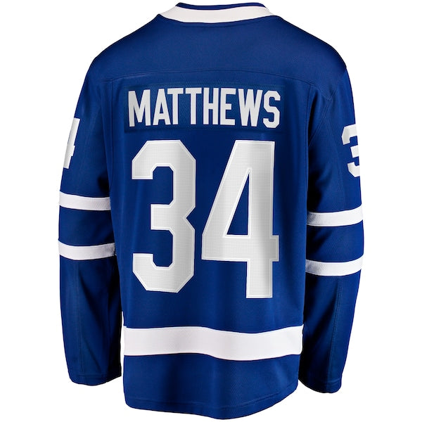 Auston Matthews Toronto Maple Leafs  Captain Patch Home Breakaway Player Jersey - Blue